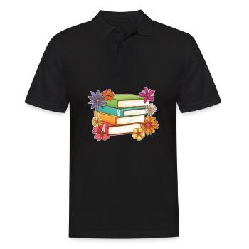 Rat de bibliothèque livre lecture rat de bibliothèque - Polo Homme - noir - Devant - Kai (181cm)