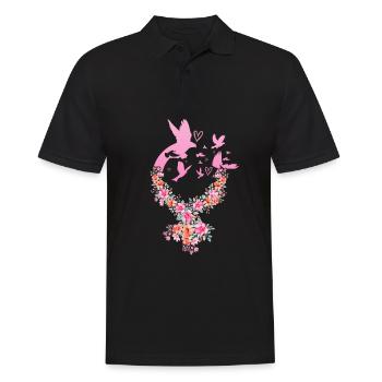 Feminismus Frauenpower Feminist - Männer Poloshirt - Schwarz - Vorne - Kai (181cm)