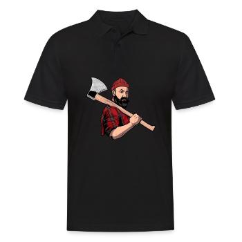 Bûcheron Forester Forester Menuisier - Polo Homme - noir - Devant - Kai (181cm)