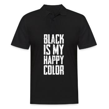 Gothic EMO Punk 00s 2000s Goth Kawaii Weirdo - Männer Poloshirt - Schwarz - Vorne - Kai (181cm)