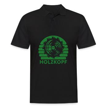 Tischler Holzarbeiter Zimmermann Schreiner - Männer Poloshirt - Schwarz - Vorne - Kai (181cm)