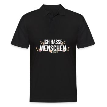 Introvertiert Misanthrop Anti Sozial Distanziert - Männer Poloshirt - Schwarz - Vorne - Kai (181cm)