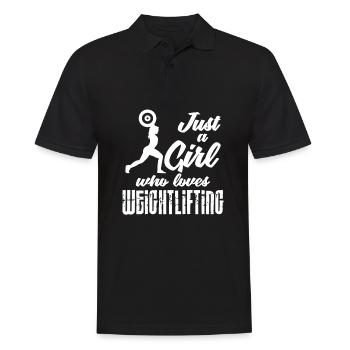 Weightlifting weightlifter barbell - Men's Polo Shirt - black - Front - Kai (181cm)