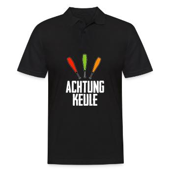 Jonglieren Jongleur - Männer Poloshirt - Schwarz - Vorne - Kai (181cm)