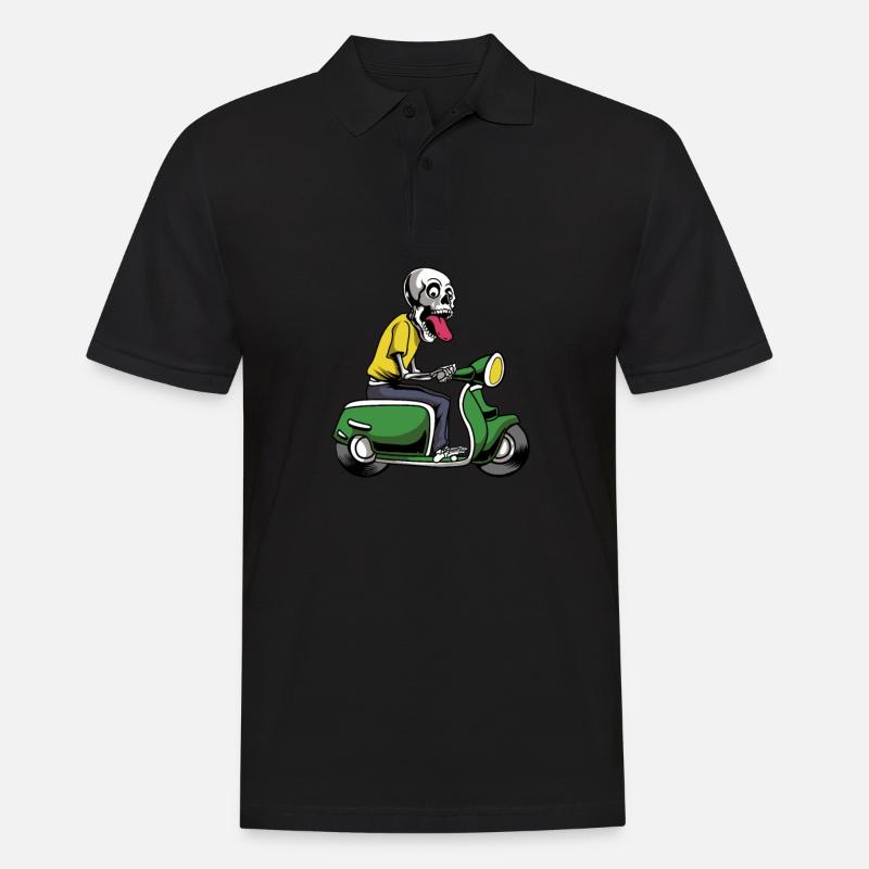 Scooter Mofa Moped Roller - Men's Polo Shirt - black