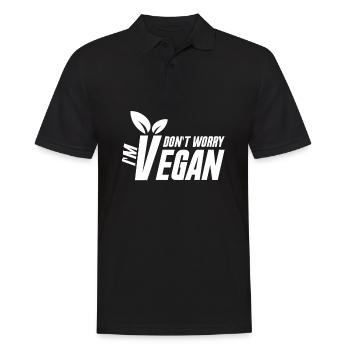 Végétaliens végétaliennes légumes Végétalien - Polo Homme - noir - Devant - Kai (181cm)