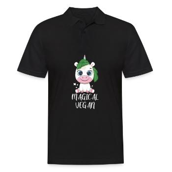 Végétaliens végétaliennes légumes Végétalien - Polo Homme - noir - Devant - Kai (181cm)