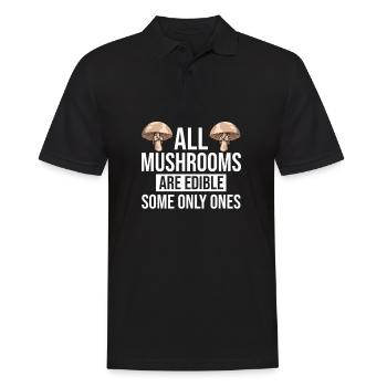 Champignons Cueilleurs de champignons Éponges Champignons Cueilleurs - Polo Homme - noir - Devant - Kai (181cm)