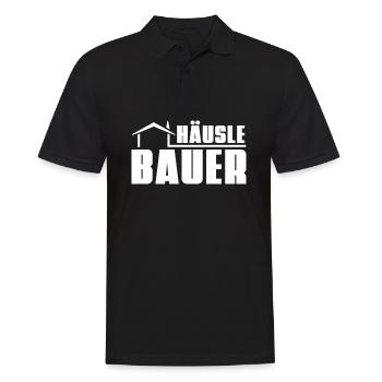 Bauherr - Männer Poloshirt - Schwarz - Vorne - Kai (181cm)