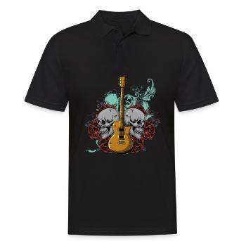 Guitare électrique guitare - Polo Homme - noir - Devant - Kai (181cm)