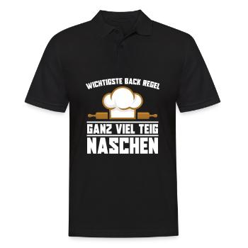 Bäcker Backen Konditor - Männer Poloshirt - Schwarz - Vorne - Kai (181cm)