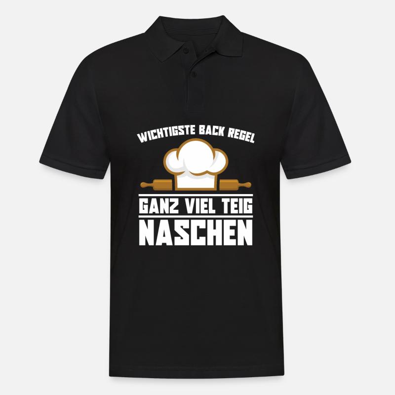 Bäcker Backen Konditor - Männer Poloshirt - Schwarz
