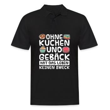 Bäcker Backen Konditor - Männer Poloshirt - Schwarz - Vorne - Kai (181cm)