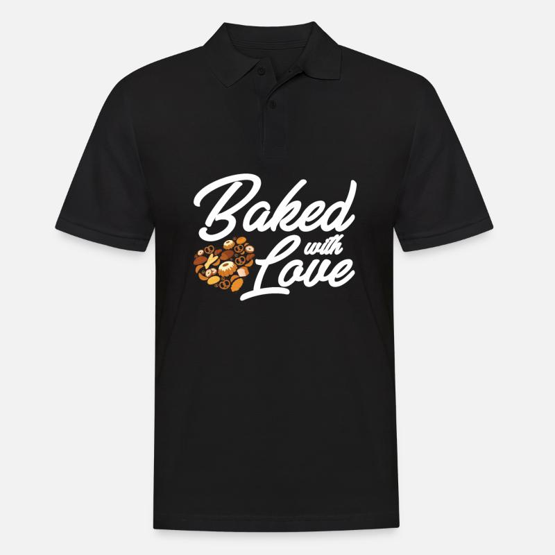 Bäcker Backen Konditor - Männer Poloshirt - Schwarz