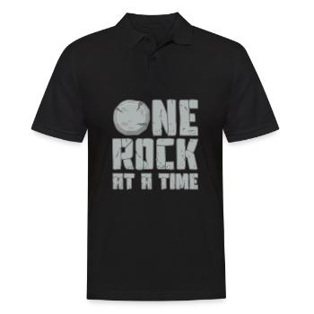 Geologist stones stone collector petrology - Men's Polo Shirt - black - Front - Kai (181cm)