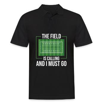 American Football - Männer Poloshirt - Schwarz - Vorne - Kai (181cm)