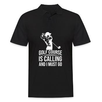 Golf Golfer Golfspieler Golfen Golfplatz - Männer Poloshirt - Schwarz - Vorne - Kai (181cm)