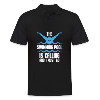 Schwimmen Schwimmer - Männer Poloshirt - Schwarz - Vorne - Kai (181cm)