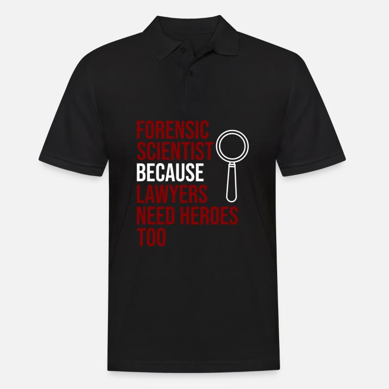 Forensik Forensiker - Männer Poloshirt - Schwarz