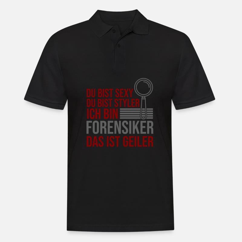Forensik Forensiker - Männer Poloshirt - Schwarz
