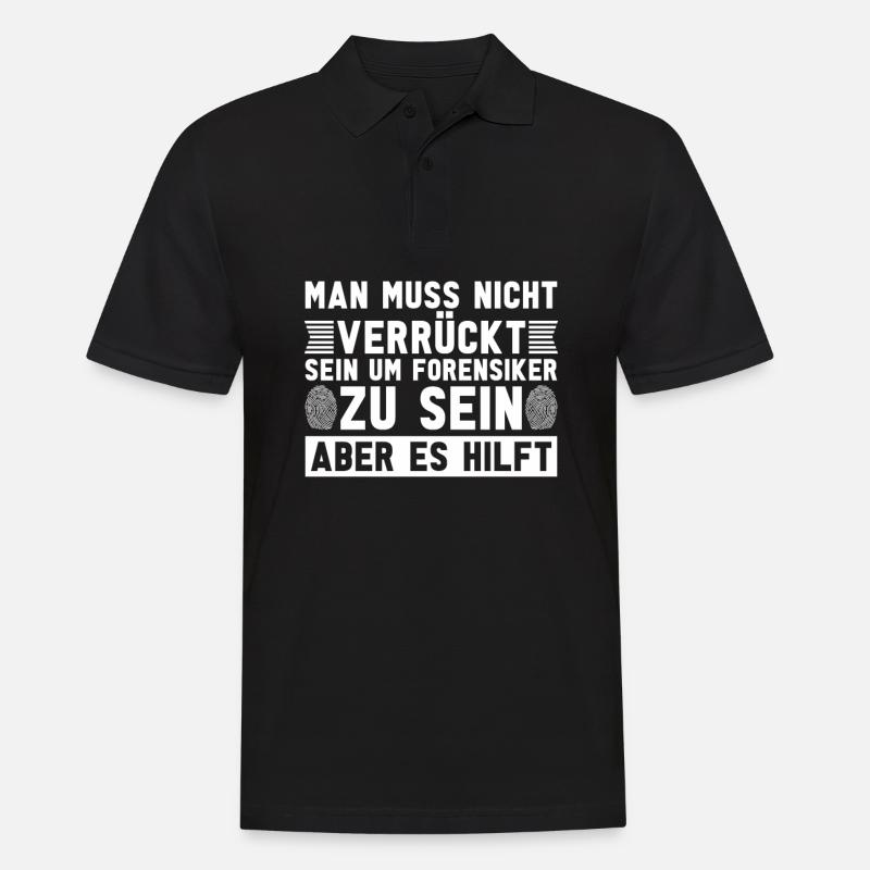 Forensik Forensiker - Männer Poloshirt - Schwarz
