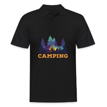 Camping Camping Campsite Camping - Men's Polo Shirt - black - Front - Kai (181cm)