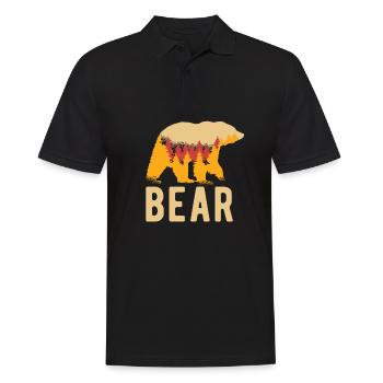 Grizzly Bear Brown Bear - Men's Polo Shirt - black - Front - Kai (181cm)