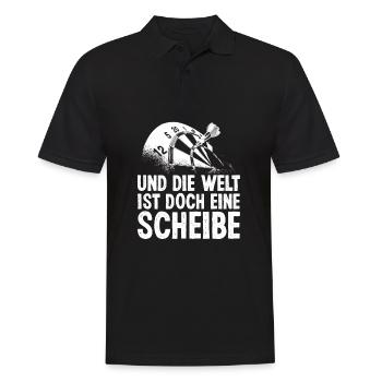 Dart Darter Dartsport - Männer Poloshirt - Schwarz - Vorne - Kai (181cm)