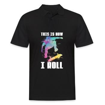 Skateboard Skateboarder Skater - Polo Homme - noir - Devant - Kai (181cm)