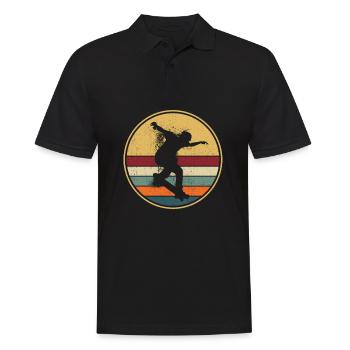 Retro Skateboard Skateboarder Vintage Skater - Männer Poloshirt - Schwarz - Vorne - Kai (181cm)