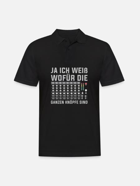Tontechniker Sound Audio Engineer - Männer Poloshirt - Schwarz