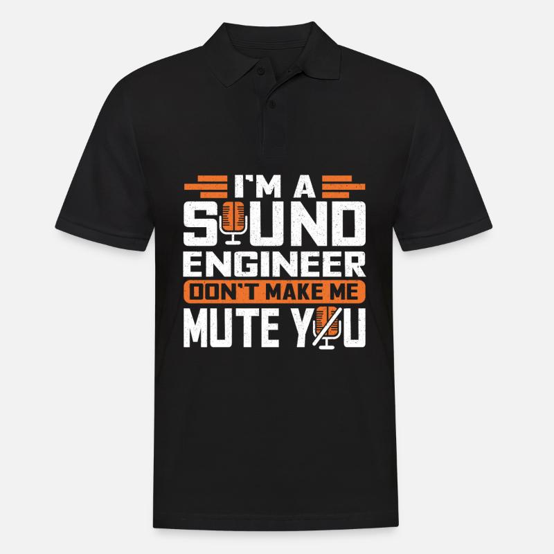 Technicien de son Sound Audio Engineer - Polo Homme - noir
