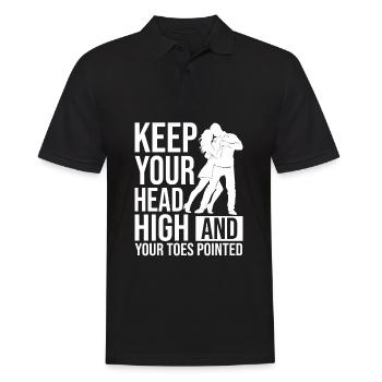 Tanzen Tänzer Tanz - Männer Poloshirt - Schwarz - Vorne - Kai (181cm)