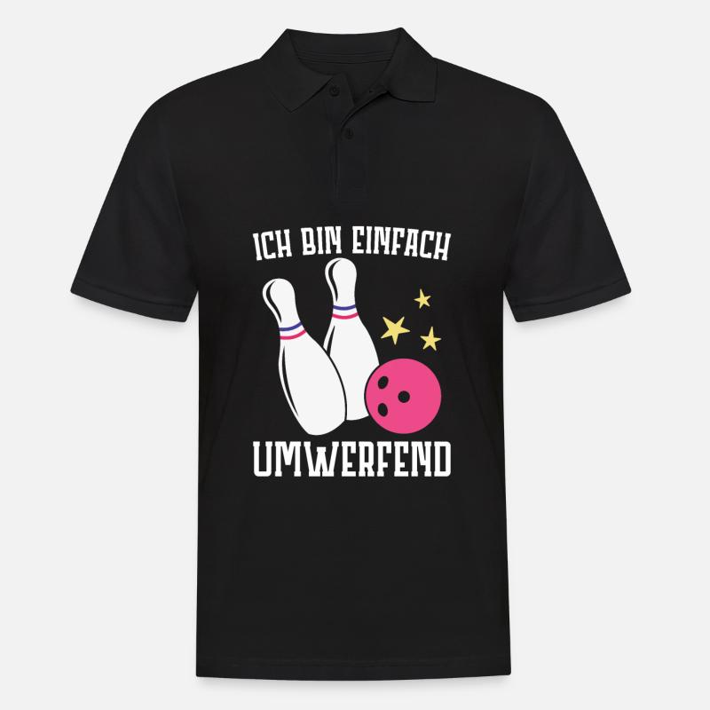 Bowling - Männer Poloshirt - Schwarz
