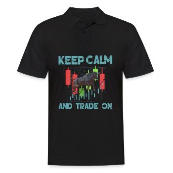 Stock Day Trading Exchange Forex Stock Trader - Men's Polo Shirt - black - Front - Kai (181cm)