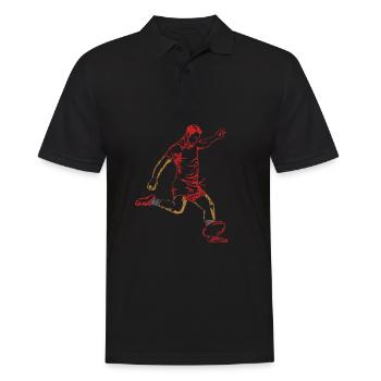 Rugby - Männer Poloshirt - Schwarz - Vorne - Kai (181cm)