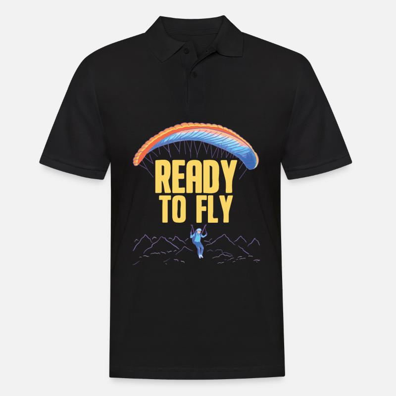 Paragleiter Gleitschirmfliegen Paragleiten - Männer Poloshirt - Schwarz