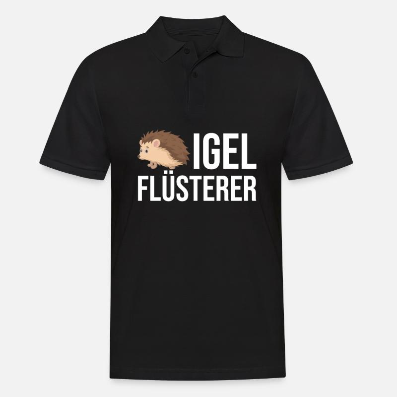Igel - Männer Poloshirt - Schwarz