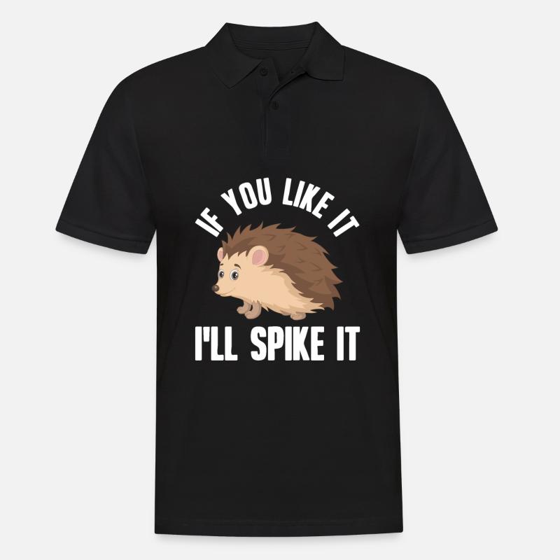 Igel - Männer Poloshirt - Schwarz