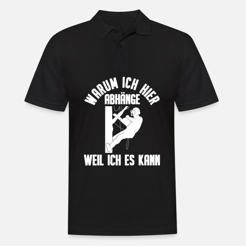 Baumklettern Baumpfleger Arborist Baumkletterer - Männer Poloshirt - Schwarz