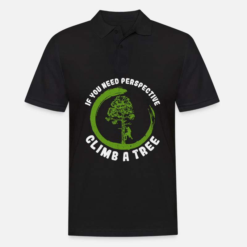 Baumklettern Baumpfleger Arborist Baumkletterer - Männer Poloshirt - Schwarz