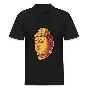 Buddha Buddhist Buddhismus - Männer Poloshirt - Schwarz - Vorne - Kai (181cm)