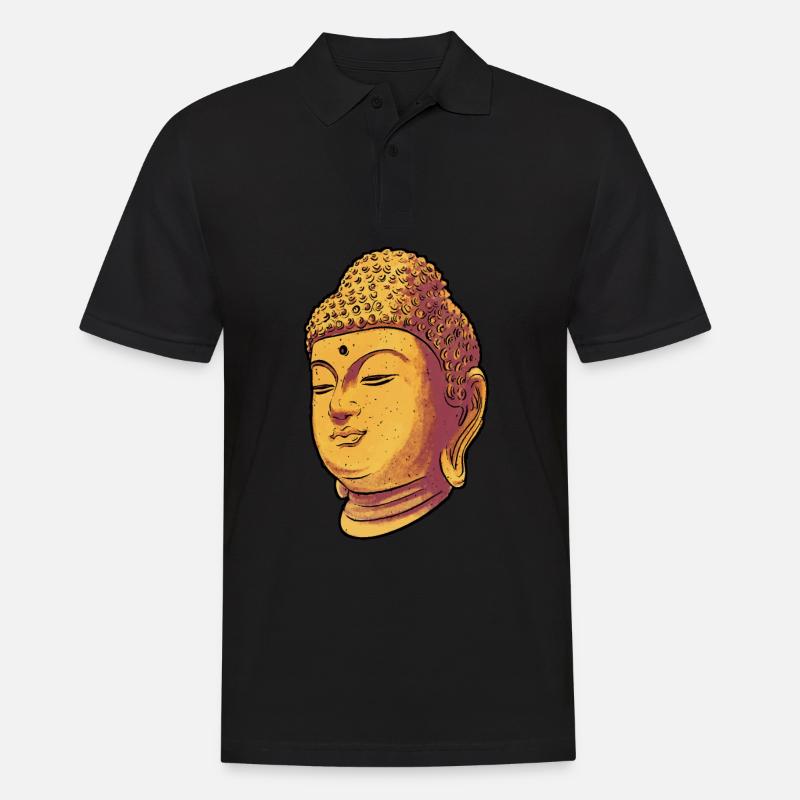 Buddha Buddhist Buddhismus - Männer Poloshirt - Schwarz