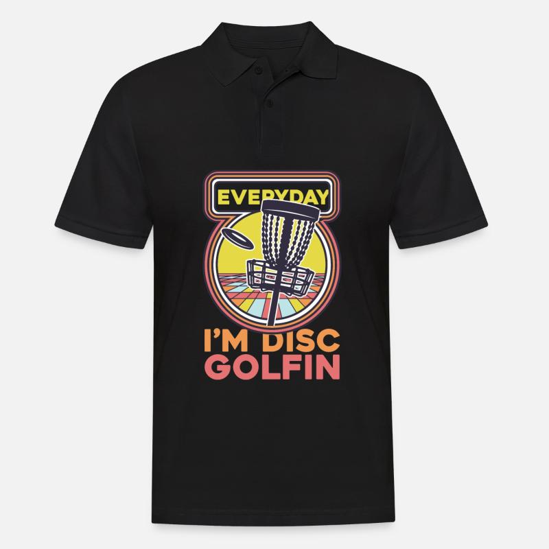 Frisbee Golf - Männer Poloshirt - Schwarz