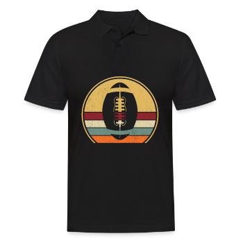 Retro Rugby Vintage Rugby - Männer Poloshirt - Schwarz - Vorne - Kai (181cm)