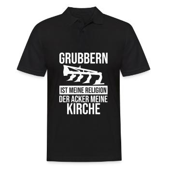 Landwirt Bauer Landwirtschaft - Männer Poloshirt - Schwarz - Vorne - Kai (181cm)