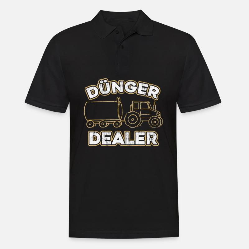 Landwirt Bauer Landwirtschaft - Männer Poloshirt - Schwarz