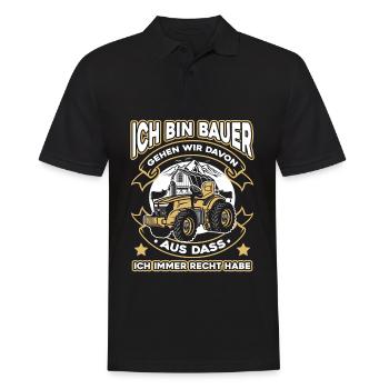 Landwirt Bauer Landwirtschaft - Männer Poloshirt - Schwarz - Vorne - Kai (181cm)