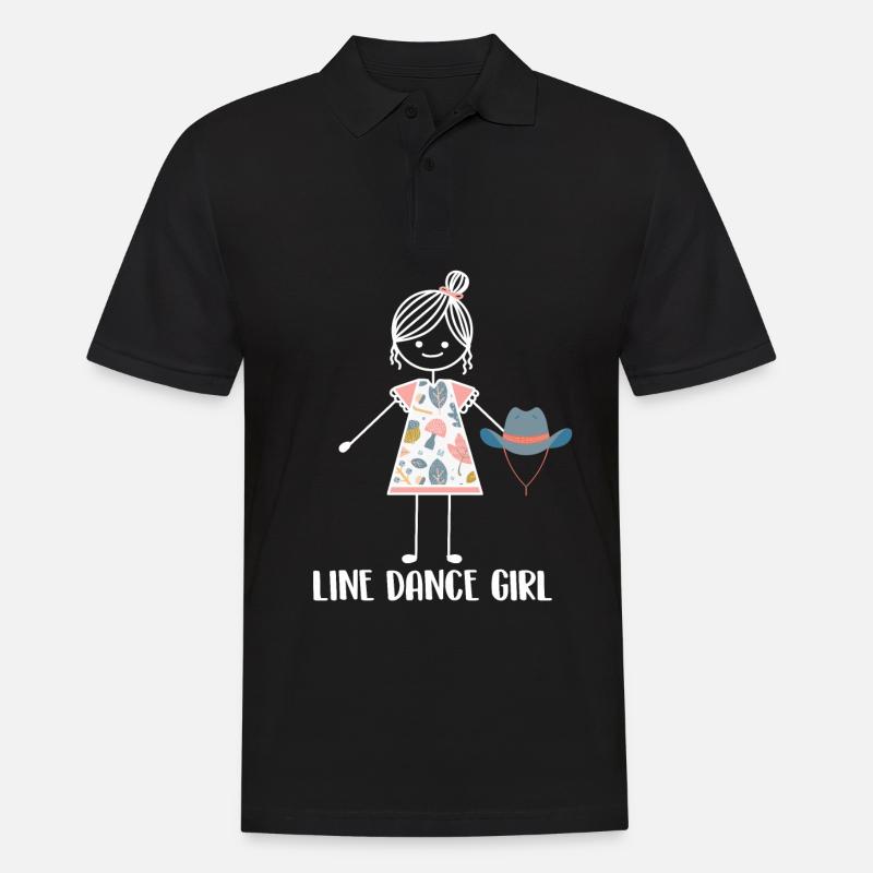 Line Dance Line Dancing - Männer Poloshirt - Schwarz