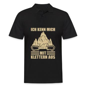 Klettern Bergsport Kletterer - Männer Poloshirt - Schwarz - Vorne - Kai (181cm)